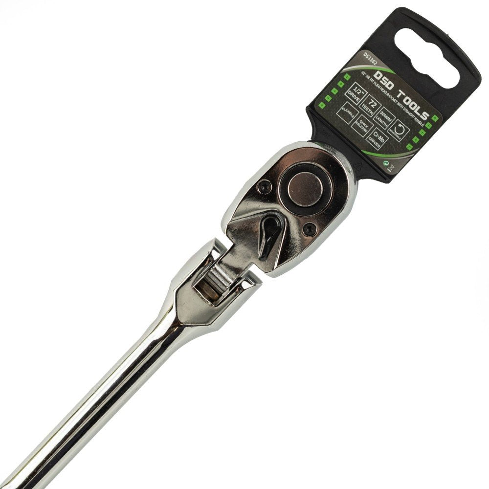 DSD TOOLS 1/2" DR 72T FLEXI HEAD RATCHET WITH STRAIGHT HANDLE DS1362 image 4