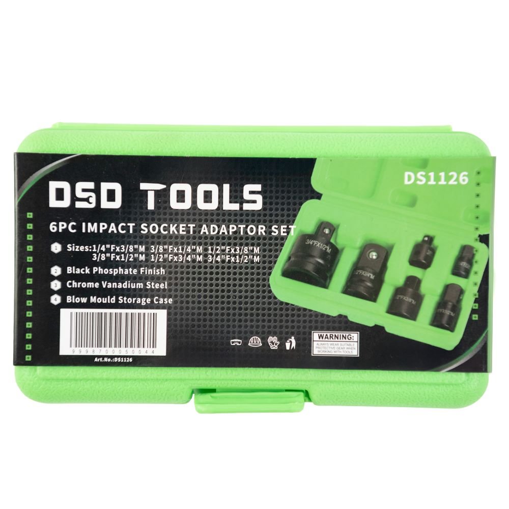 DSD TOOLS 6-PIECE IMPACT SOCKET ADAPTOR SET DS1126 image 3