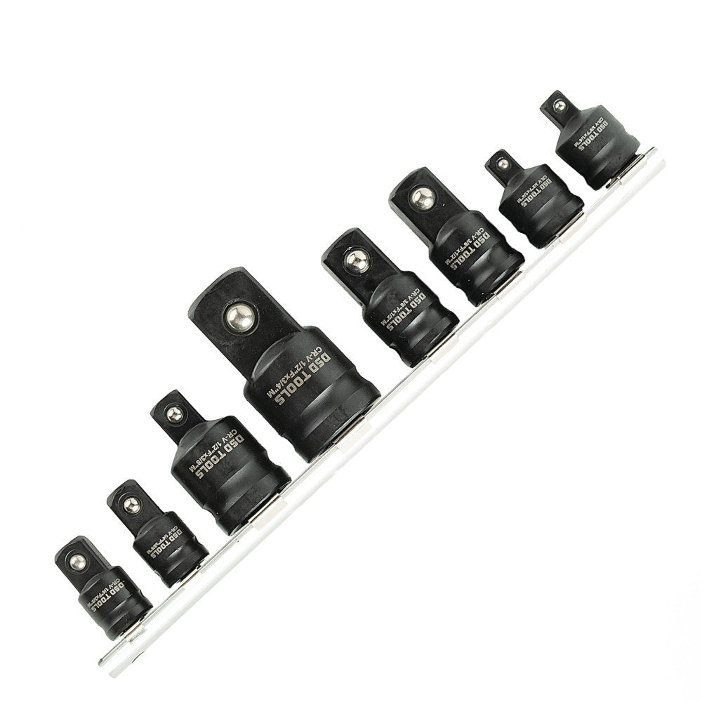 DSD TOOLS 8PCS IMPACT ADAPTOR SET ON RAIL DS1124 image 0