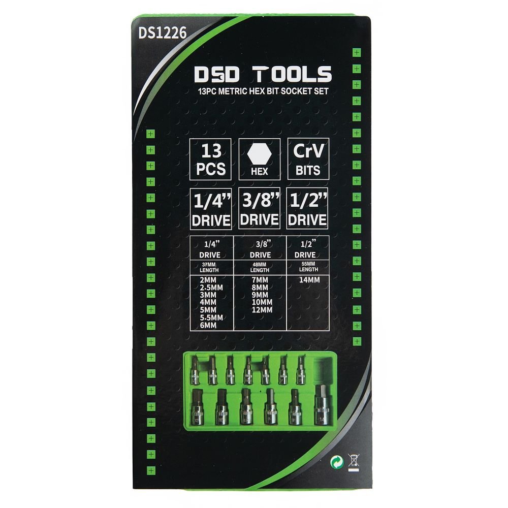 DSD TOOLS 13PC METRIC HEX BIT SOCKET SET DS1226 image 5