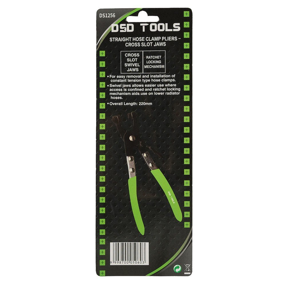 DSD TOOLS STRAIGHT HOSE CLAMP PLIERS - CROSS SLOT JAWS DS1256 image 2
