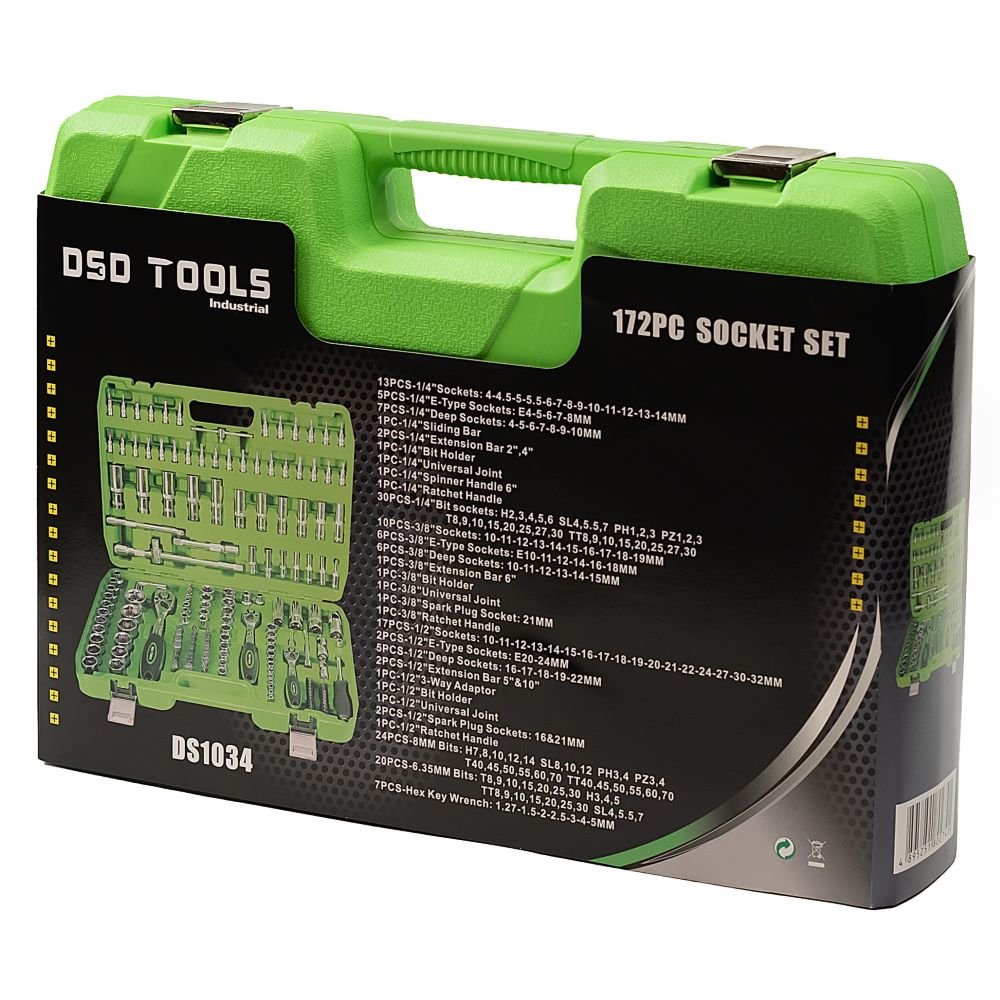 DSD TOOLS 172PC 1/4 3/8 1/2 DR METRIC SUPER LOCK SOCKET SET DS1034 image 5