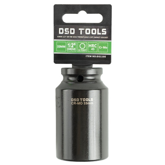 DSD TOOLS 1/2 DR 33MM 12PT VW GOLF FRONT AXLE IMPACT  SOCKET DS1166 image 0