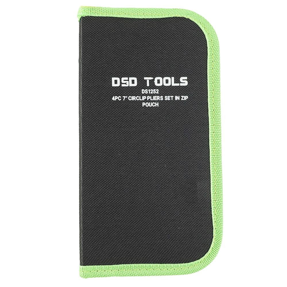 DSD TOOLS 4PC 7" CIRCLIP PLIERS SET IN ZIP POUCH DS1252 image 2