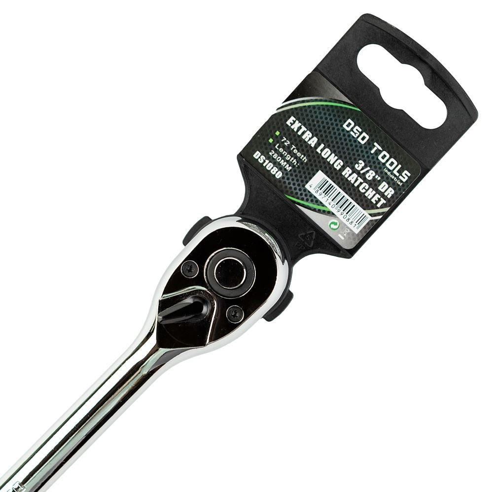DSD TOOLS 3/8" DR 72T EXTRA LONG RATCHET 280MM DS1080 image 4