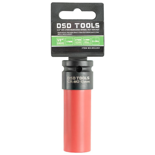 DSD TOOLS 1/2 DR 17MM MERCEDES WHEEL NUT SOCKET DS1163 image 0