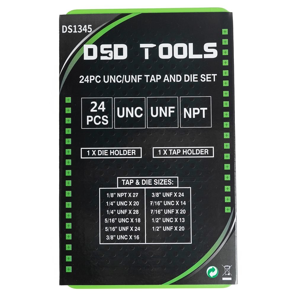 DSD TOOLS 24PC UNC/UNF TAP AND DIE SET DS1345 image 4
