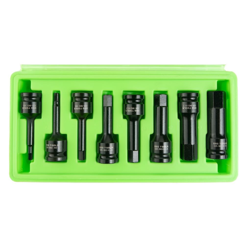 DSD TOOLS 8PC 1/2" DR IMPACT HEX BIT SOCKETS DS1108 image 2
