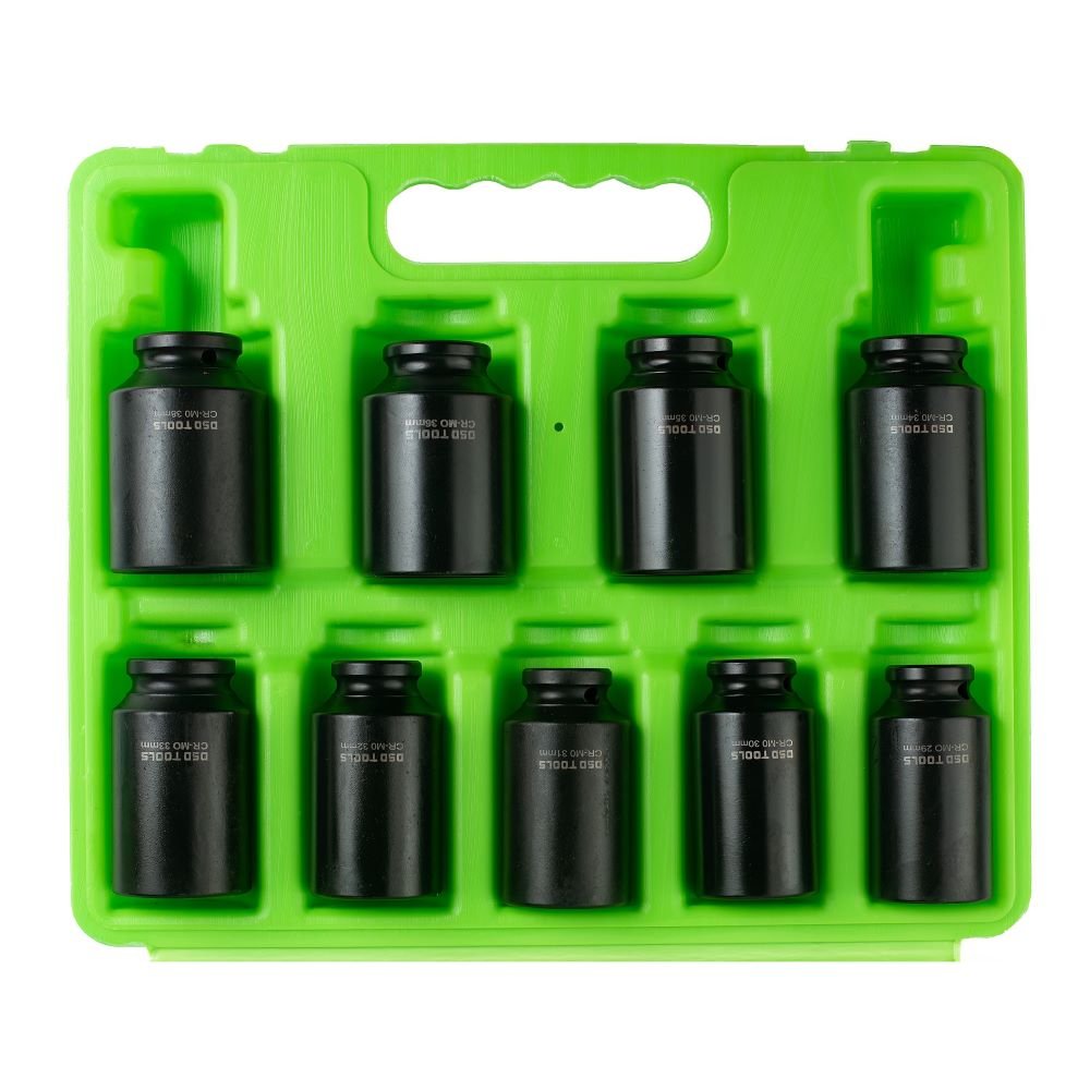 DSD TOOLS 9PC 1/2" DR 6PT DEEP IMPACT HUB NUT SOCKETS DS1114 image 2