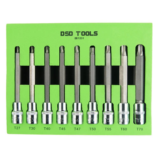 DSD TOOLS 9PC 1/2" DR TORX BIT SOCKETS DS1231 image 0