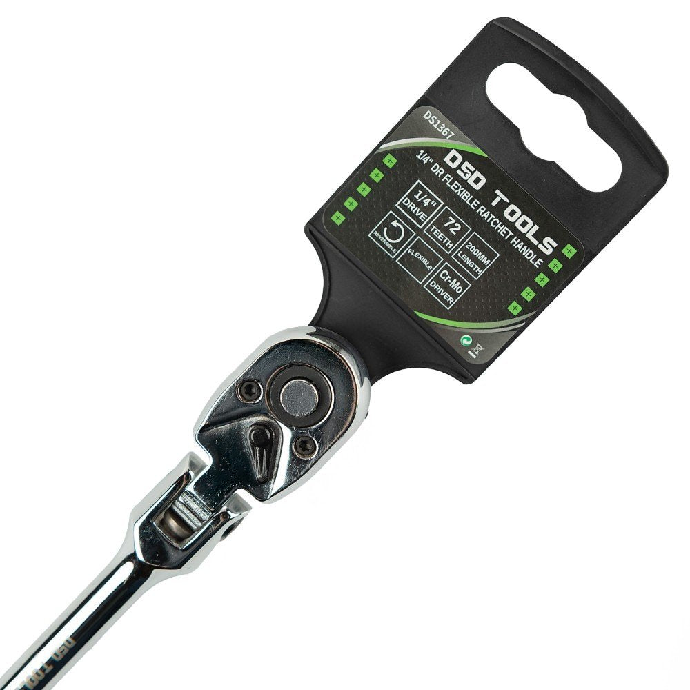 DSD TOOLS 1/4" DR FLEXIBLE RATCHET HANDLE DS1367 image 4