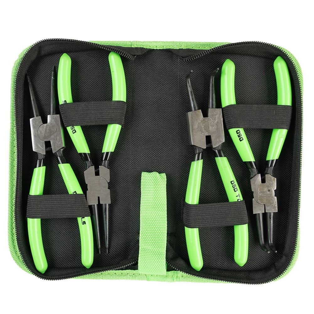 DSD TOOLS 4PC 7" CIRCLIP PLIERS SET IN ZIP POUCH DS1252 image 0