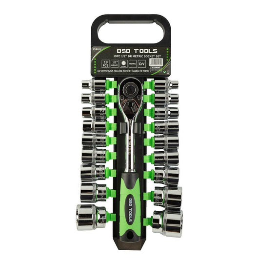 DSD TOOLS 19PC 1/2" DR SOCKET SET METRIC 8-32MM 6PT DS1331 image 0