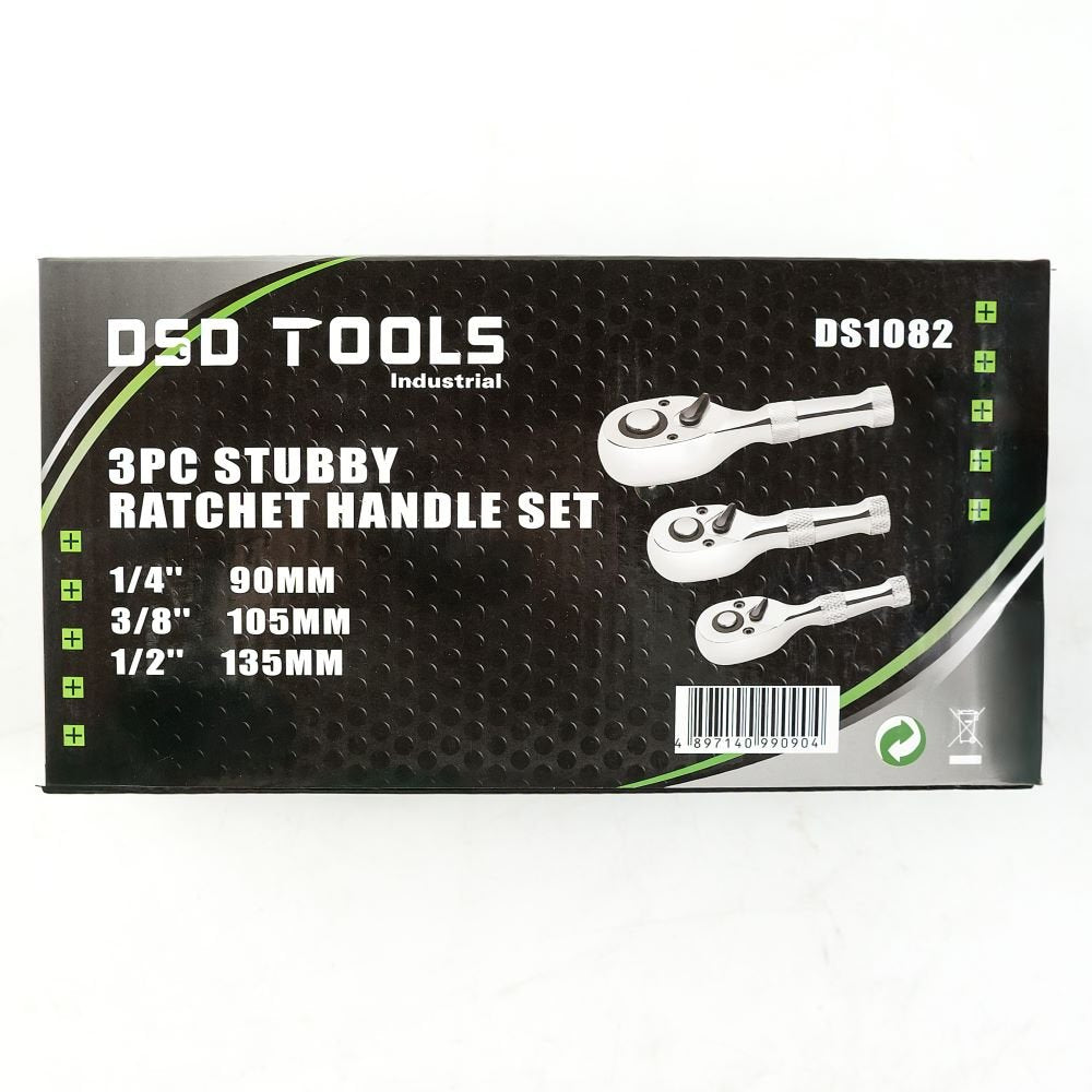 DSD TOOLS 3PC STUBBY RATCHET HANDLE SET DS1082 image 3