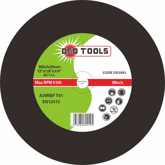 DSD TOOLS BOX OF 25 CUTTING DISCS FOR METAL (12") 300MM X 3.0MM X 20MM DS3003 image 0