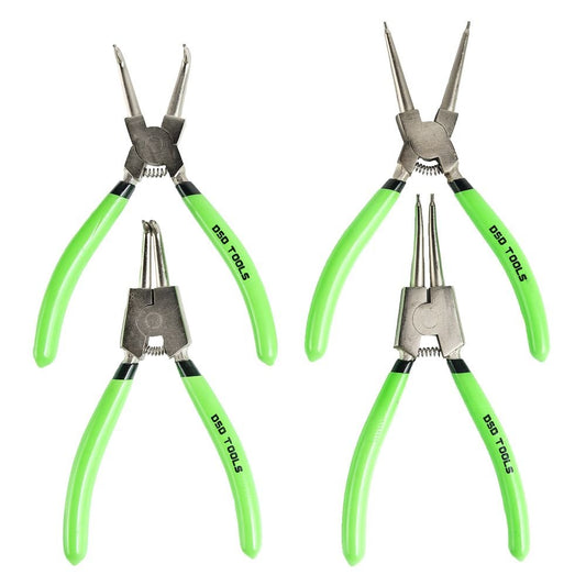 DSD TOOLS 4PC 7" NI-FE FINISH CIRCLIP PLIERS SET IN ZIP CASE DS1276 image 1