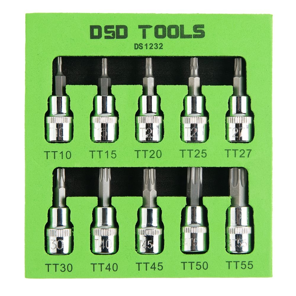 DSD TOOLS 10PC 3/8" DR STAR BIT SOCKETS DS1232 image 0
