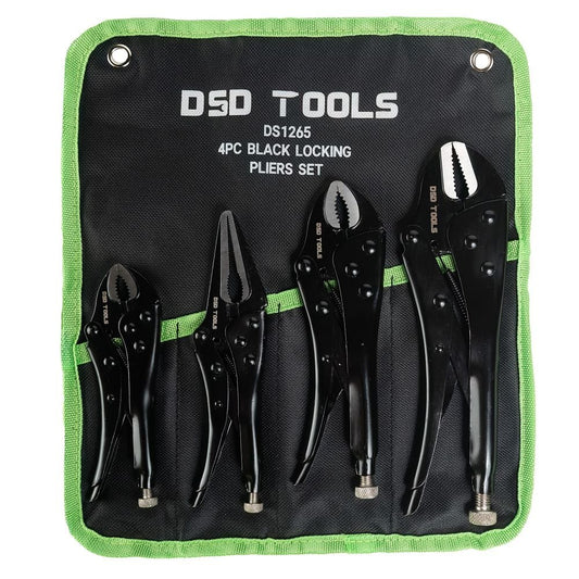 DSD TOOLS 4PC BLACK LOCKING PLIERS SET DS1265 image 0