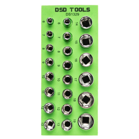 DSD TOOLS 22PC 1/4" & 3/8" DR SUPER LOCK SOCKETS DS1329 image 0