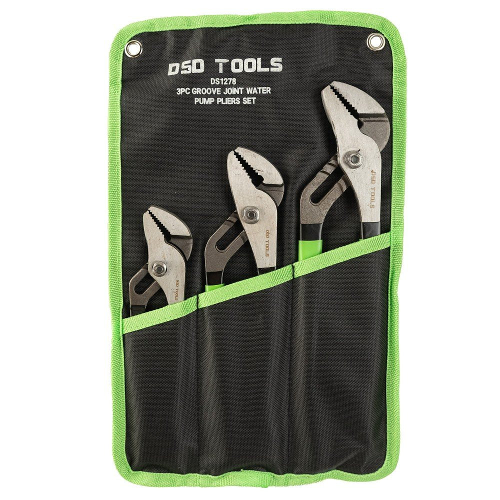 DSD TOOLS 3PC GROOVE JOINT WATER PUMP PLIERS SET DS1278 image 2