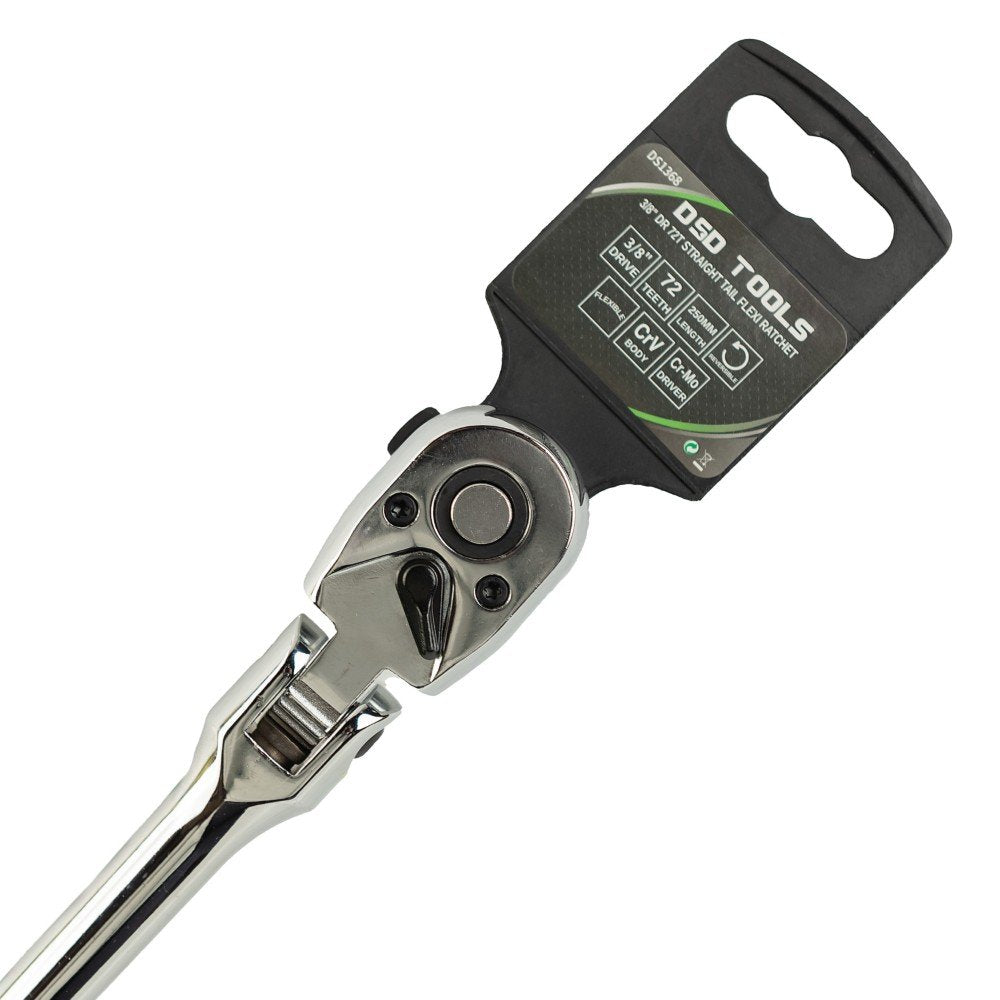 DSD TOOLS 3/8" DR STRAIGHT TAIL FLEXI RATCHET 72T DS1368 image 4