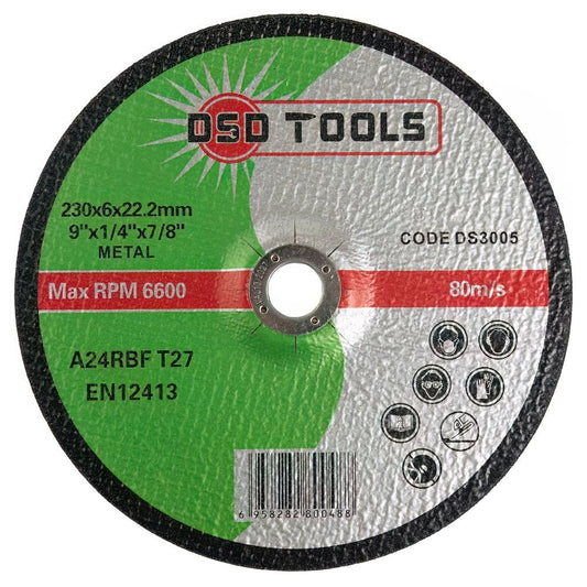 DSD TOOLS BOX OF 30 GRINDING DISCS (9") 230MM X 6MM X 22MM DS3005 image 0
