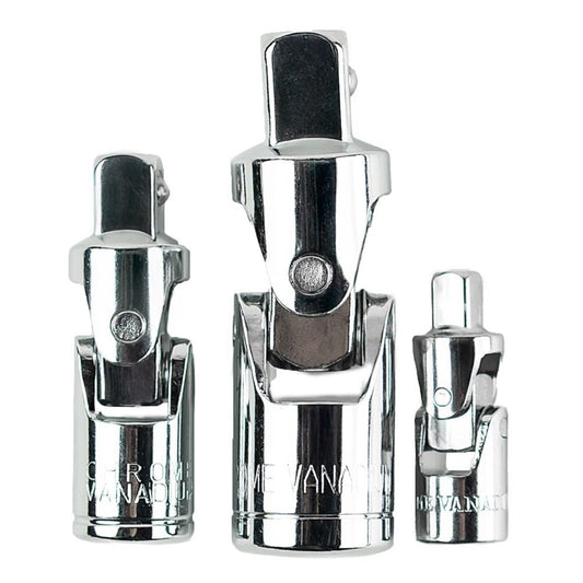 DSD TOOLS 3PC UNIVERSAL JOINT SET 1/4", 3/8" & 1/2" DS1327 image 0
