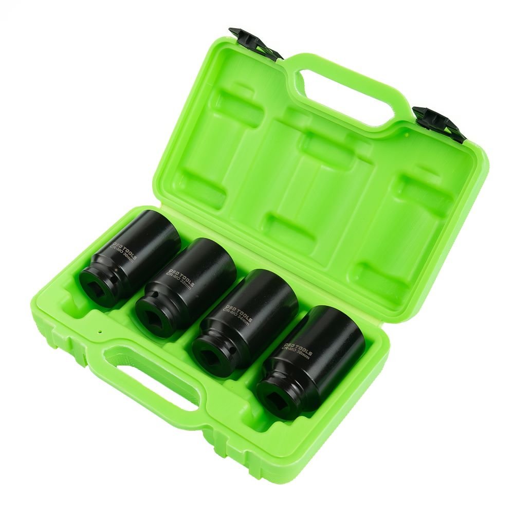 DSD TOOLS 4PC 1/2" DR 12PT DEEP IMPACT HUB NUT SOCKETS DS1112 image 1