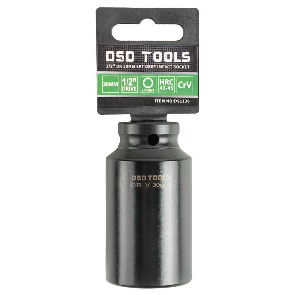 DSD TOOLS 1/2 DR 30MM 6PT DEEP IMPACT SOCKET DS1136 image 0