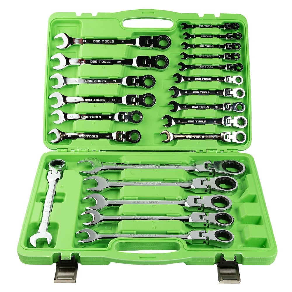 DSD TOOLS 22PC METRIC FLEX GEAR RATCHET COMBINATION WRENCH SET DS1060 image 0