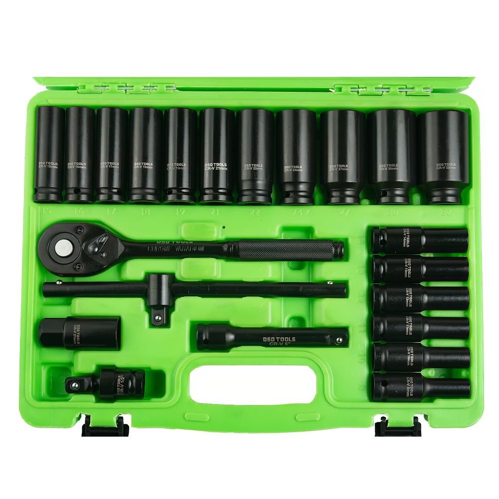 DSD TOOLS 22PC 1/2" DR 6PT DEEP IMPACT SOCKET SET DS1179 image 2