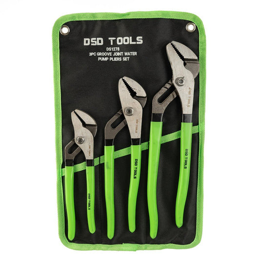 DSD TOOLS 3PC GROOVE JOINT WATER PUMP PLIERS SET DS1278 image 0
