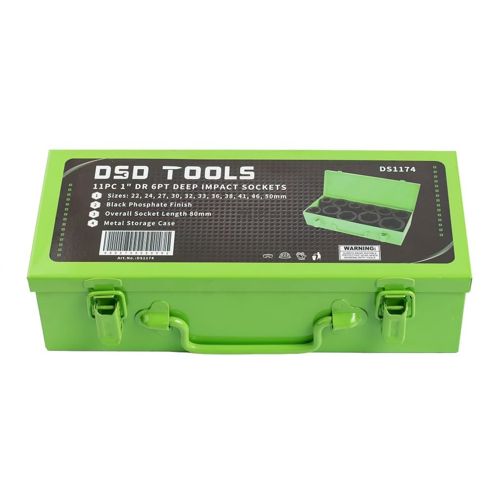 DSD TOOLS 11PC 1" DR 6PT DEEP IMPACT SOCKETS DS1174 image 3