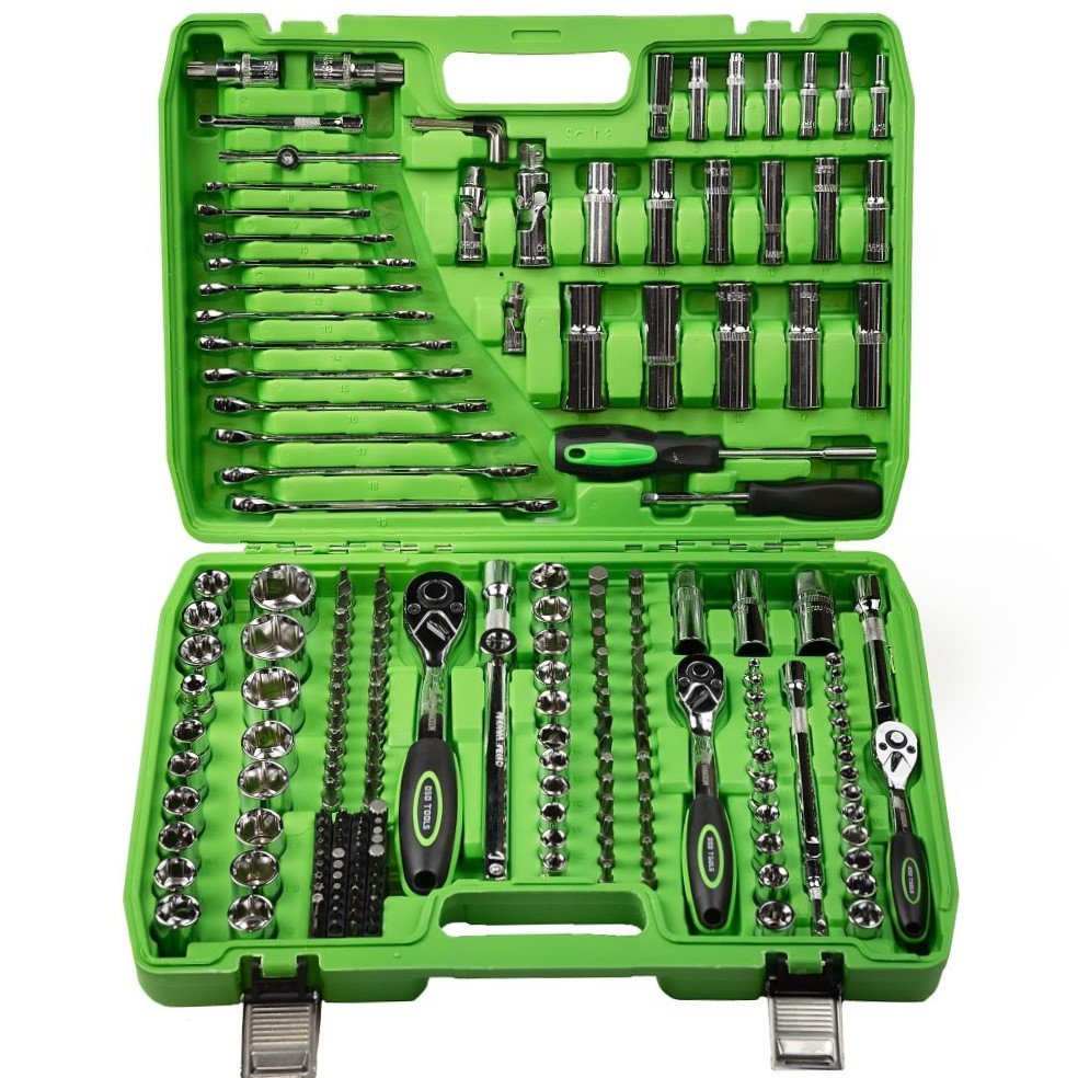 DSD TOOLS 216PC 1/4 3/8 1/2 DR METRIC SUPER LOCK SOCKET SET DS1035 image 0