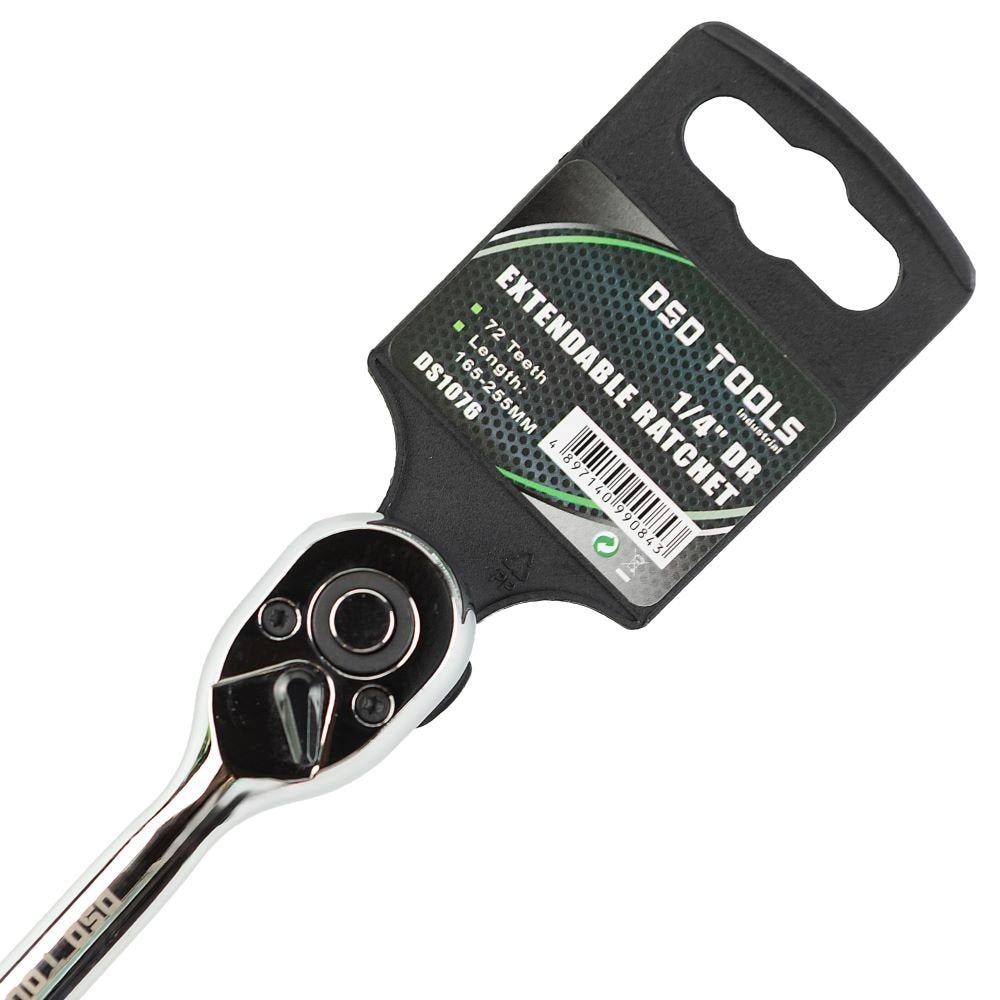 DSD TOOLS 1/4" DR 72T EXTENDABLE RATCHET DS1076 image 6