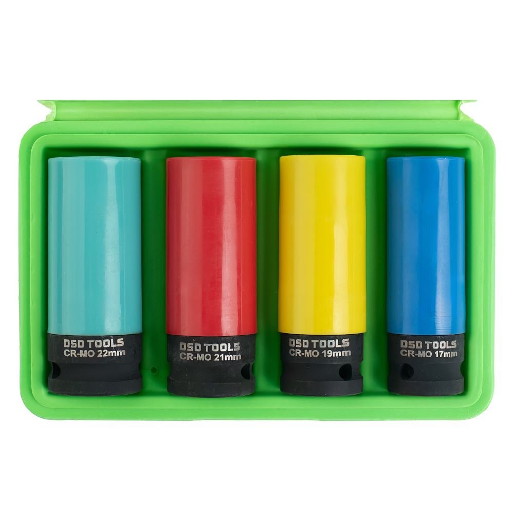 DSD TOOLS 4PC 1/2" DR DEEP IMPACT SOCKETS FOR ALLOY WHEELS DS1187 image 2