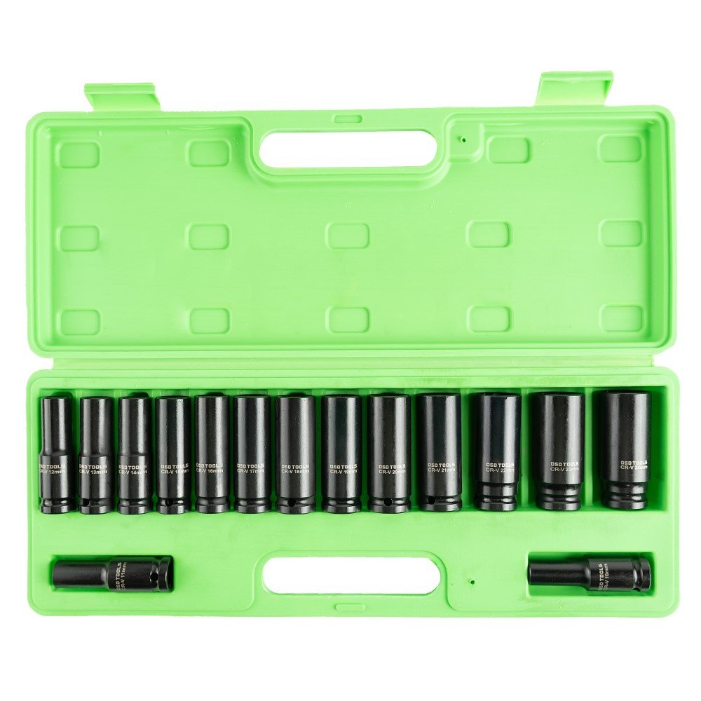 DSD TOOLS 15PC 1/2 DR DEEP IMPACT SOCKETS METRIC 10-24MM DS1172 image 2
