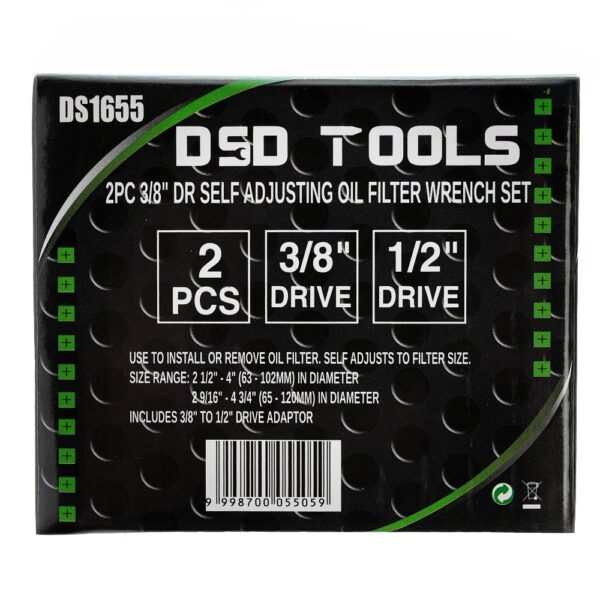 Oil filter wrench in use