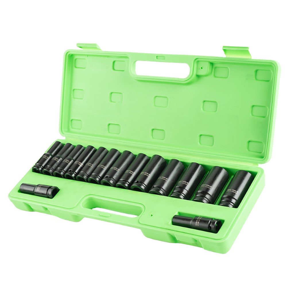 DSD TOOLS 15PC 1/2 DR DEEP IMPACT SOCKETS METRIC 10-24MM DS1172 image 0