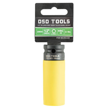 DSD TOOLS 1/2 DR 19MM 6PT DEEP IMPACT ALLOY WHEEL SOCKET DS1154 image 0