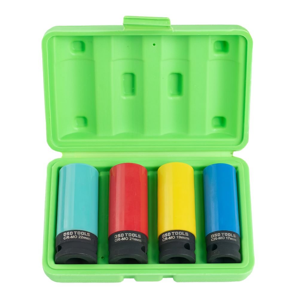 DSD TOOLS 4PC 1/2" DR DEEP IMPACT SOCKETS FOR ALLOY WHEELS DS1187 image 0