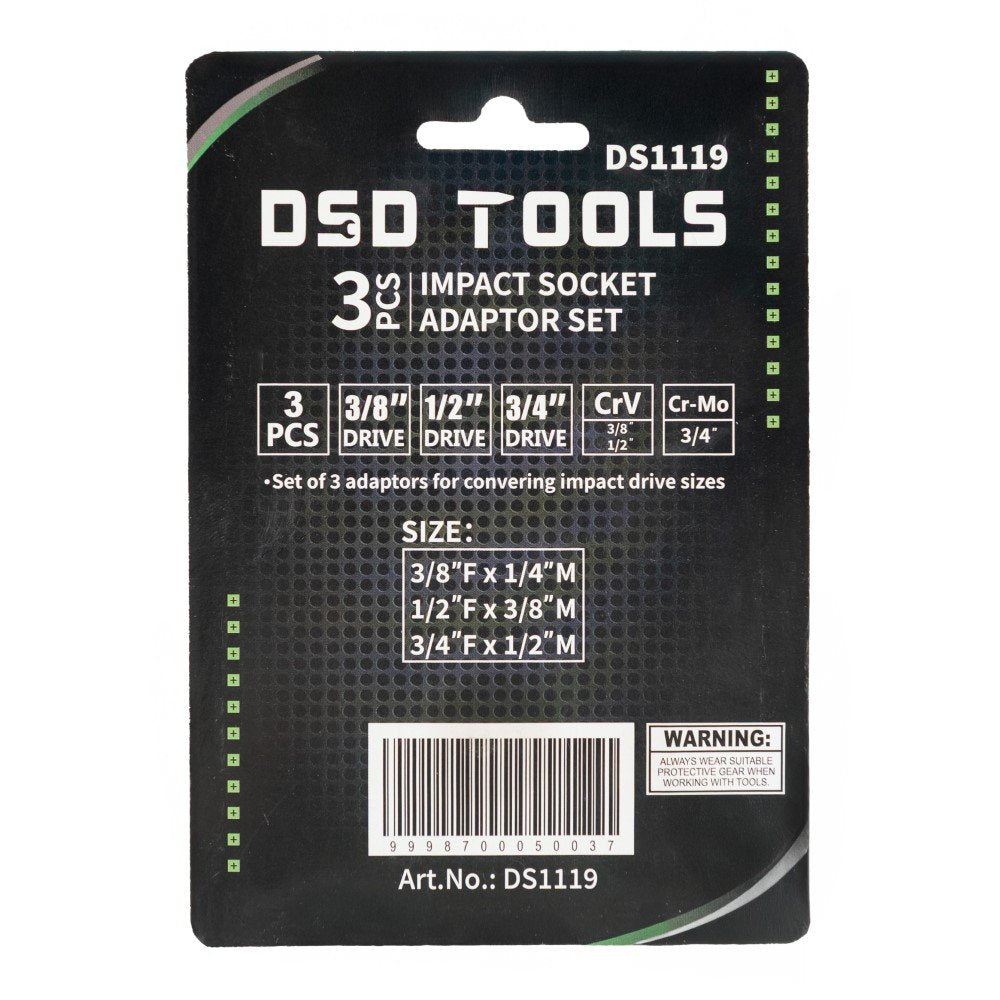 DSD TOOLS 3PC IMPACT SOCKET ADAPTOR SET DS1119 image 2