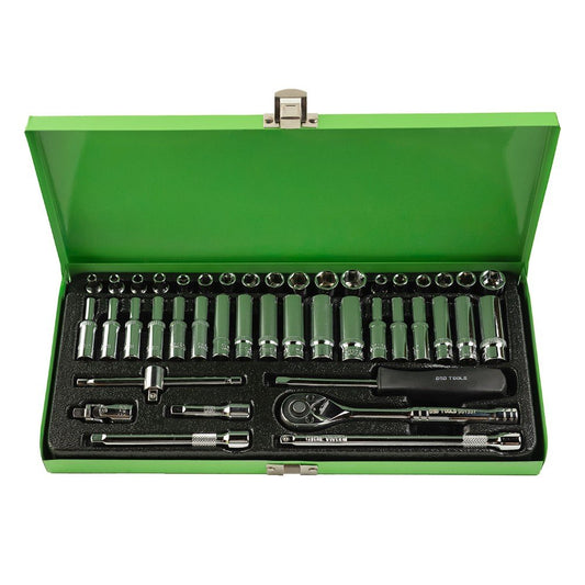 DSD TOOLS 43PC 1/4" DR. METRIC &amp; AF SOCKET SET DS1337 image 0