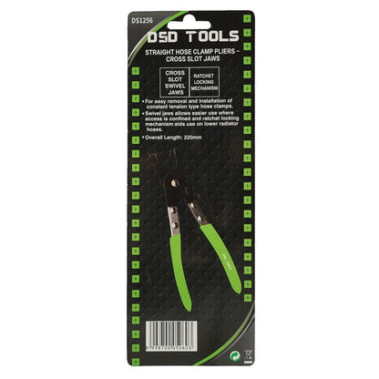 DSD TOOLS STRAIGHT HOSE CLAMP PLIERS - CROSS SLOT JAWS DS1256 image 2