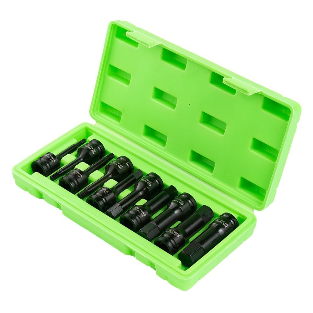 DSD TOOLS 10PC 1/2" DR IMPACT HEX BIT SOCKETS DS1107 image 1
