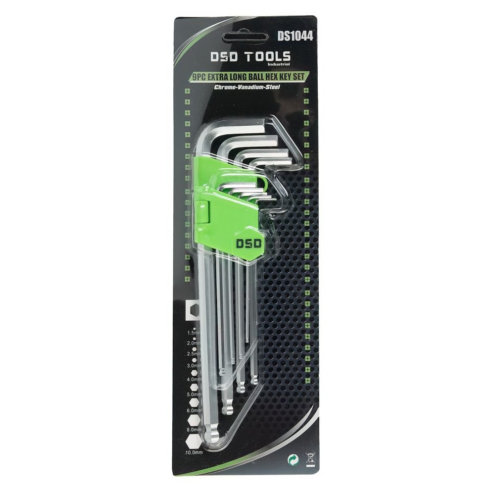 DSD TOOLS 9PC EXTRA LONG BALL HEX KEY SET DS1044 image 2