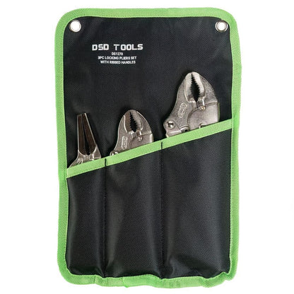 DSD TOOLS 3PC LOCKING PLIERS SET WITH RIBBED HANDLES DS1270 image 2