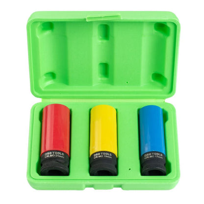 DSD TOOLS 3PC 1/2" DR DEEP IMPACT SOCKETS FOR ALLOY WHEELS DS1186 image 0