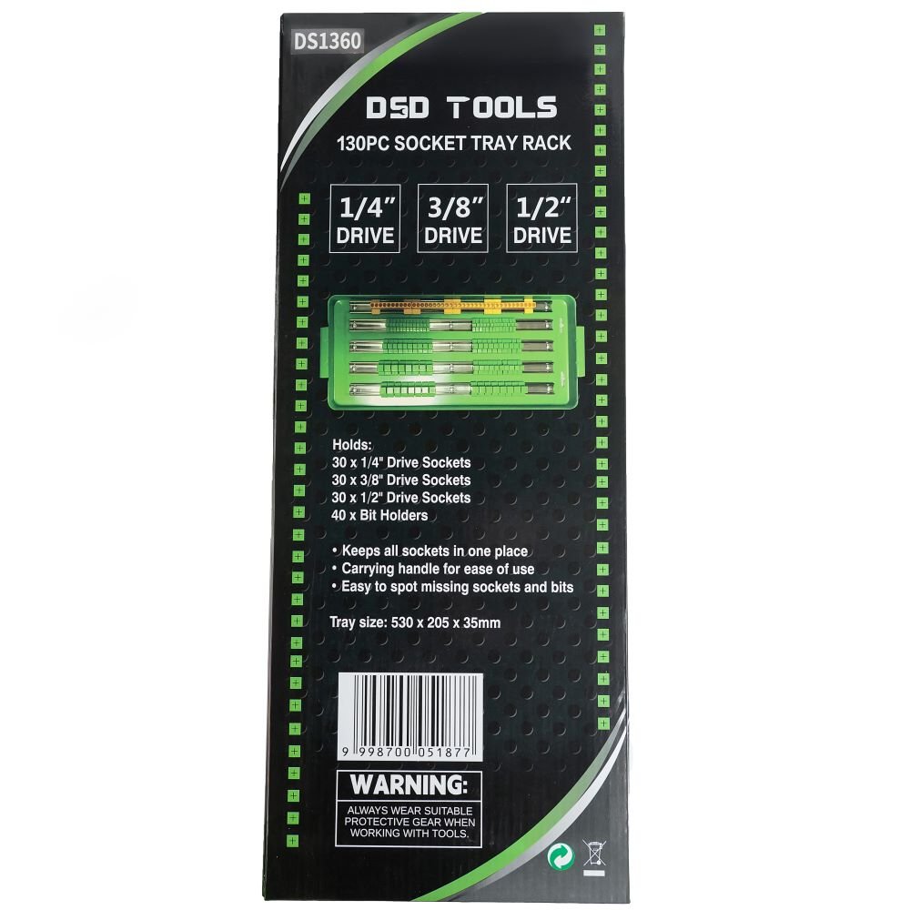 DSD TOOLS 130PC SOCKET TRAY RACK DS1360 image 4