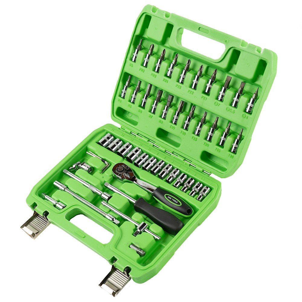 DSD TOOLS 46PC 1/4 DR METRIC SOCKET &amp; BIT SET DS1036 image 0
